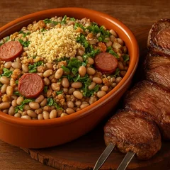 Tropeiro com churrasco