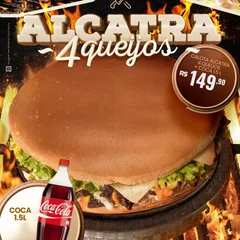 Combo Calota Alcatra 4 Queijos + Coca 1,5