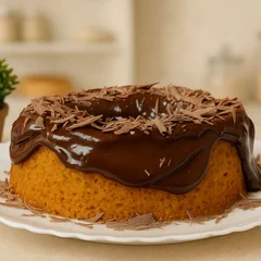 Bolo de Cenoura com Cobertura de Chocolate