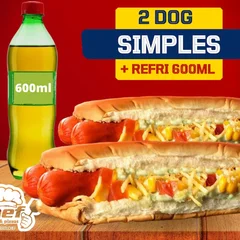 2 Dog prensado simples + guarana 600ml