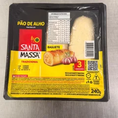 pão de alho pequeno da santa massa