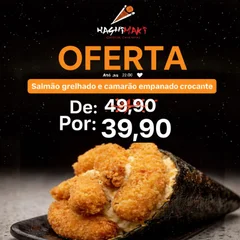 Temaki de Salmão Grelhado c/ Camarão Empanado Crocante