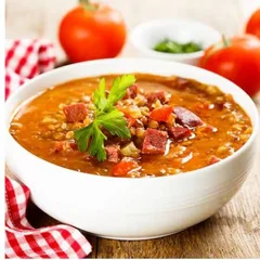 Caldo de Lentilha com Calabreza