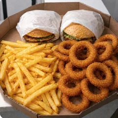 2x bacon + 2 opções de porção