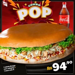 Combo POP - Calota Frango com Catupiry + Coca-Cola 1L