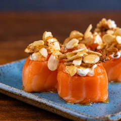 5 peças joy salmão nozes e mel 