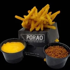 Fritas com chedddar e bacon