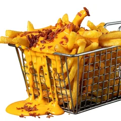 Batatinhas com cheddar e bacon(250g de batatas  in natura)