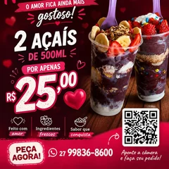 2 x Açais de 500ml