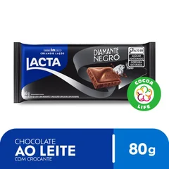 Chocolate Ao Leite Diamante Negro Lacta 80g