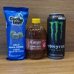 COMBO COROTE CANELINHA 500ML + 1 MONSTER TRADICIONAL 473ML + 1  GELO DE COCO 200ML 