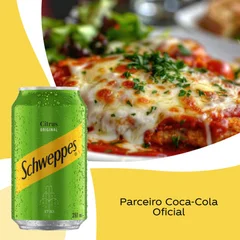 Parmegiana de contra filé (P)+ Schweppes Citrus 350ml