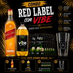 RED LABEL + 1 VIBE 2 LITROS + 5 GELO SABORES