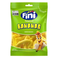 Bala de Gelatina Bananas Fini 90g