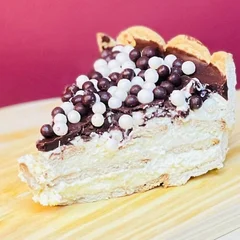 Torta de bolacha (torta alemã) Fatia