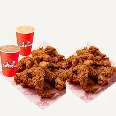 (LEVE 36 TIRAS PROMO) 18 Tiras de frango + 2 Copão 200ml de molho