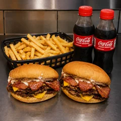 Combo 2 Duplo Bacon + 2 Coquinha + Batata (NO PRECINHO)