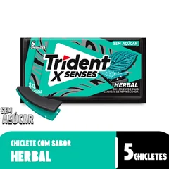 Chiclete Xsenses Herbal sem Açúcar Trident 8g