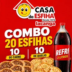 (COMBO) 20 Esfihas + Refri 2 L