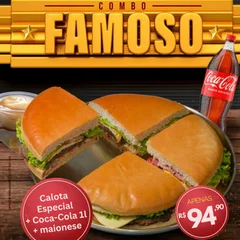 Combo Famoso - Calota Especial + Coca-Cola 1l + Maionese