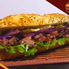 Churrasco no Pão Misto (BAGUETE PARMESÃO 20CM)