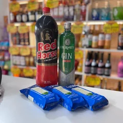 COMBO GIN ETERNITY TRADICIONAL 900ML + 1 RED HORSE TRADICIONAL  2L + 3 GELO DE COCO 200ML 