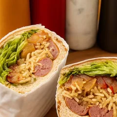 Hot Dog - Duplo (2 Salsichas, Alface, Tomate e Batata Palha)