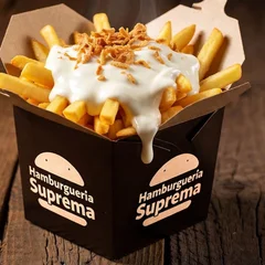 Batata frita Crocante - Requeijão e Alho frito 