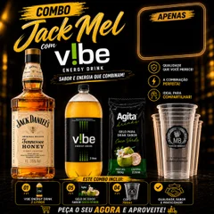 JACK MEL 1L + 1 VIBE 2 LITROS + 5 GELO SABORES