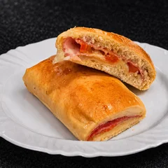 Enrolado Assado - Presunto, Queijo  e Vinagrete