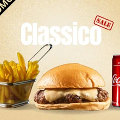 Combo - Jack Clássico Burguer + Batata Frita + Refrigerante Lata 350ml