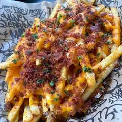 Fritas bacon e cheddar