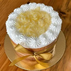 Torta naked cake -Abacaxi Cremoso