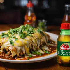 Panqueca de Carne ao Molho Sugo + Guaraná Mini