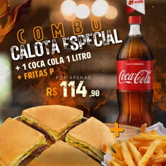 Calota Especial + Coca 1l+ fritas P