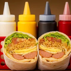 Hot Dog - Simples com Ovo (Salsicha, Alface, Tomate, Batata Palha e Ovo)