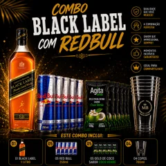 BLACK LABEL + 5 RED BULL + 5 GELO SABORES