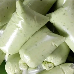 Sachê de maionese verde caseira
