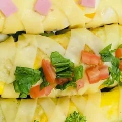 Omelete de Tomate e Queijo