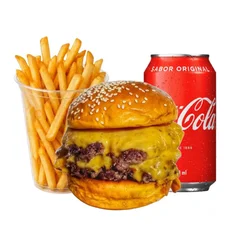 1 Burger Duplo + Refri + Batata Frita