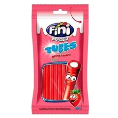 Bala de Gelatina Tubes Sabor Morango Fini 80g
