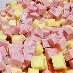 recheio de queijo e presunto 