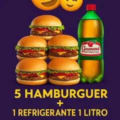 5 HAMBURGUER + 1 ANTARCTICA 1L