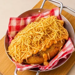 Batata Recheada Strogonoff Frango