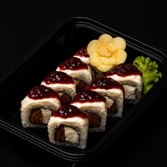 White uramaki geléia de Frutas Vermelhas