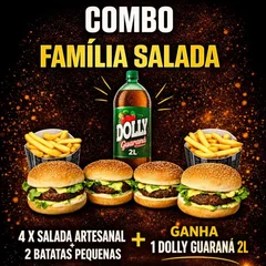 Combo família salada artesanal + 1 dolly guaraná