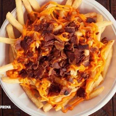 Batata frita (Muito cheddar e Bacon)