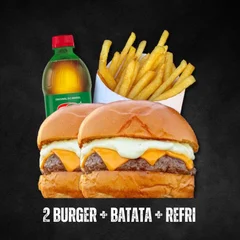 2 Brandos 2x Burger 1 Batata 150g  Refri 1 Litro