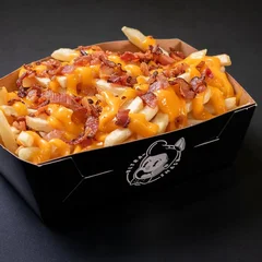 Batata Frita com Cheddar e Bacon