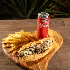 COMBO Pão Recheado de Carne  #Batata + Bebida. 